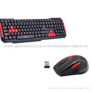 2.4GHz Wireless Keyboard and Mouse Combo/Multimedia Keyboard, 10m Working Distance